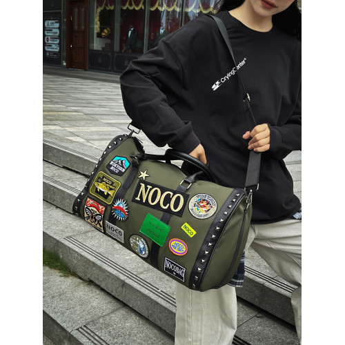 短途旅行包2025新款時尚刺綉小衆輕便大容量健身包男女通用手提包