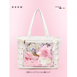 漫展二次元吧唧穀子大容量蝴蝶結絲帶高級感痛包單肩日常款托特包