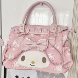 【新品特惠】日系可愛美樂蒂手提包大容量單間斜後後背包托特包