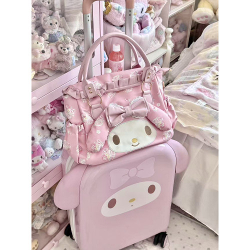 【新品特惠】日系可愛美樂蒂手提包大容量單間斜後後背包托特包