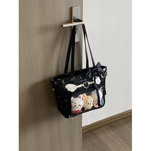 錢一波痛包｜托特包10cm娃包追星演唱會暗格暗黑色甜酷翅膀Lolita