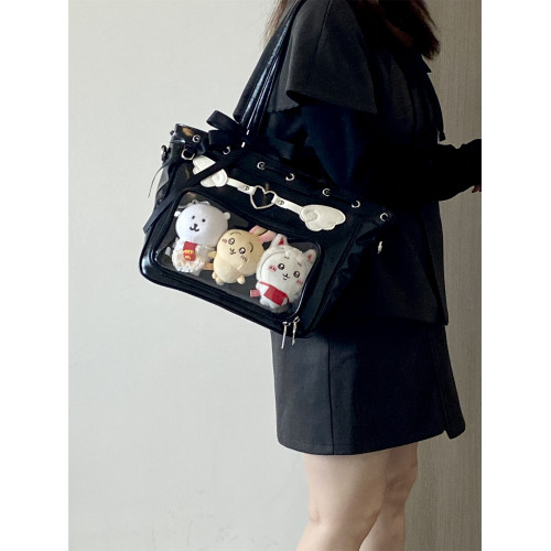 錢一波痛包｜托特包10cm娃包追星演唱會暗格暗黑色甜酷翅膀Lolita