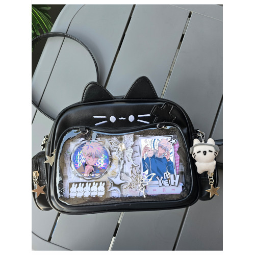 陸光時光代理人吧唧痛包書包單肩包大容量動漫日系貓貓包中小學生