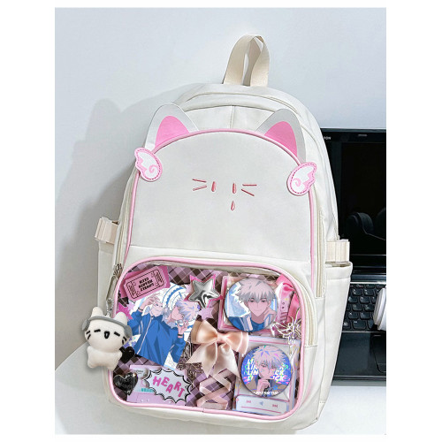 陸光時光代理人吧唧痛包書包單肩包大容量動漫日系貓貓包中小學生