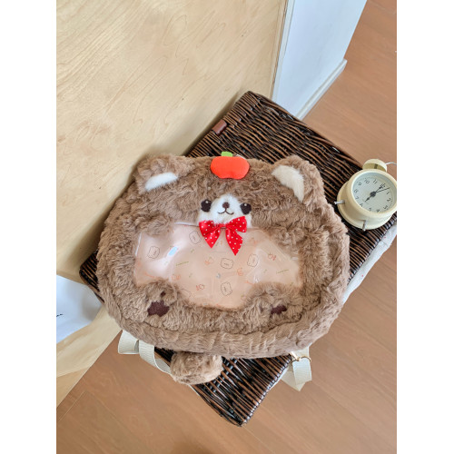 日稚商店原創橘貓雙肩痛包小動物毛絨可愛大容量追星娃包穀子包