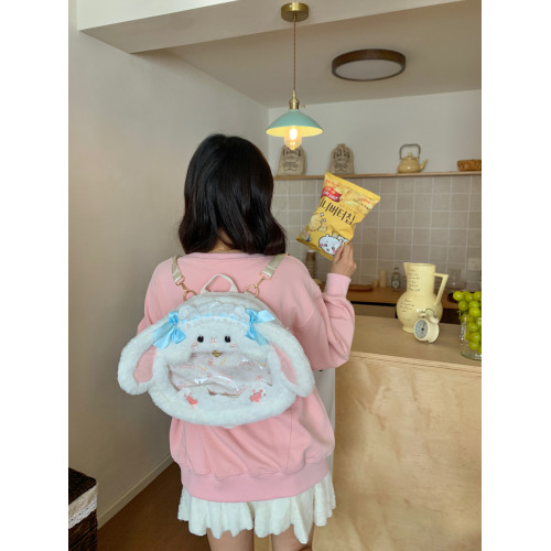 日稚商店原創橘貓雙肩痛包小動物毛絨可愛大容量追星娃包穀子包