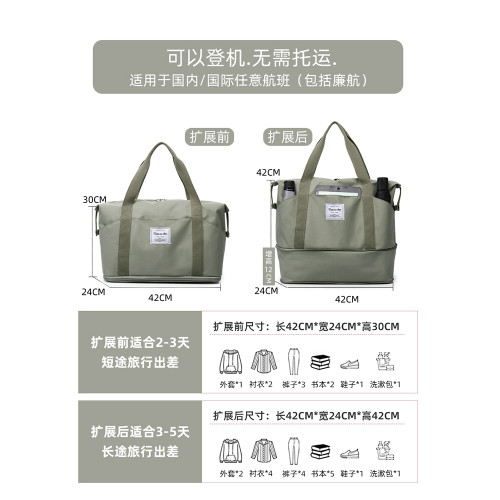 大容量旅行包女短途出差手提行李包運動健身包男旅遊收納袋待産包