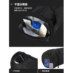 健身包乾濕分離小號遊泳包男女運動後後背包旅行包輕便圓筒訓練包桶包