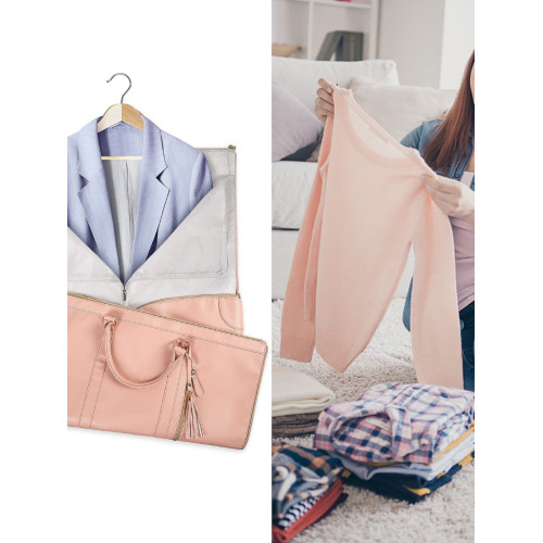 新款女士折曡西裝旅行包多功能收納包大容量大號PU手提行李包