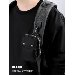 日系迷你TANKER尼龍經典百搭配飾小掛包數碼相機包可穿腰帶小腰包