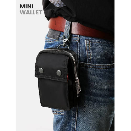 日系迷你TANKER尼龍經典百搭配飾小掛包數碼相機包可穿腰帶小腰包