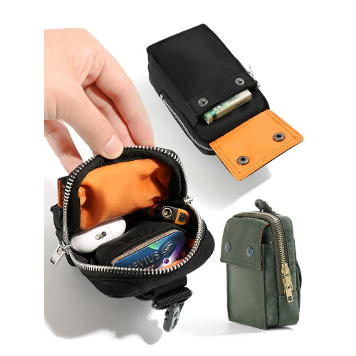 日系迷你TANKER尼龍經典百搭配飾小掛包數碼相機包可穿腰帶小腰包