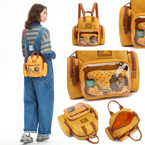 RUOYUSTUDIO若愚工坊原創設計可愛動物通勤休閒旅遊雙肩包痛包