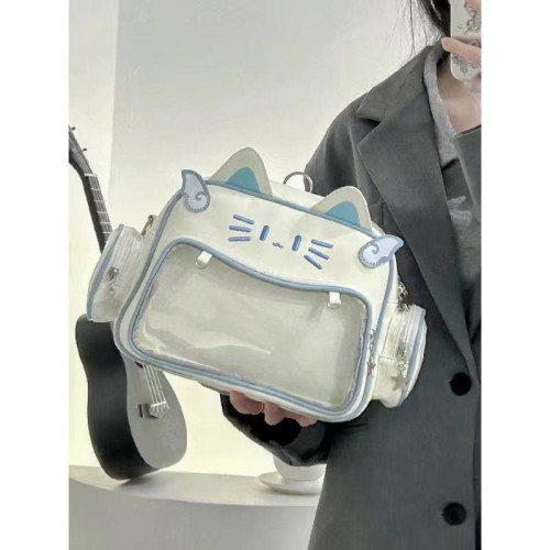 y2k潮酷千禧辣妹痛包百搭機械貓貓小後後背包2025新款流行旅行雙肩包