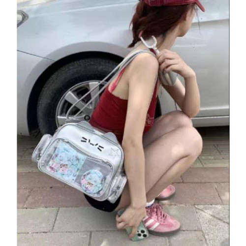 y2k潮酷千禧辣妹痛包百搭機械貓貓小後後背包2025新款流行旅行雙肩包