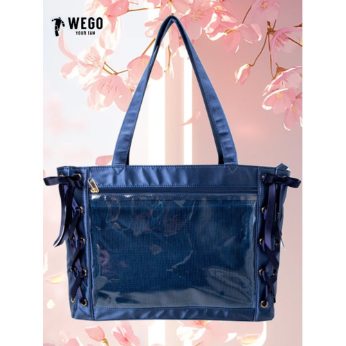 日本WEGO絲帶痛絲皇吧唧包S碼少女手拎休閒通勤二次元穀子手提包