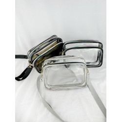 新款小食量痛包吧唧大容量斜後後背包透明pvc果凍包百搭棉花20cm娃包