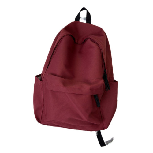 日系書包女大學生韓版ins大容量簡約純色後後背包初中高中生雙肩包男