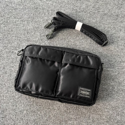 日本吉田PORTER同款TANKER SLING BAG綢緞通勤休閒百搭單肩斜後後背包