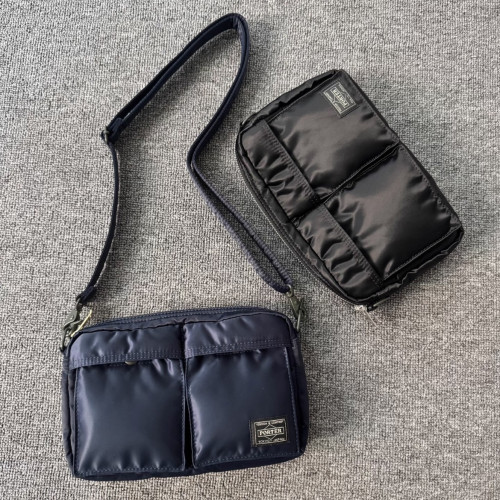 日本吉田PORTER同款TANKER SLING BAG綢緞通勤休閒百搭單肩斜後後背包