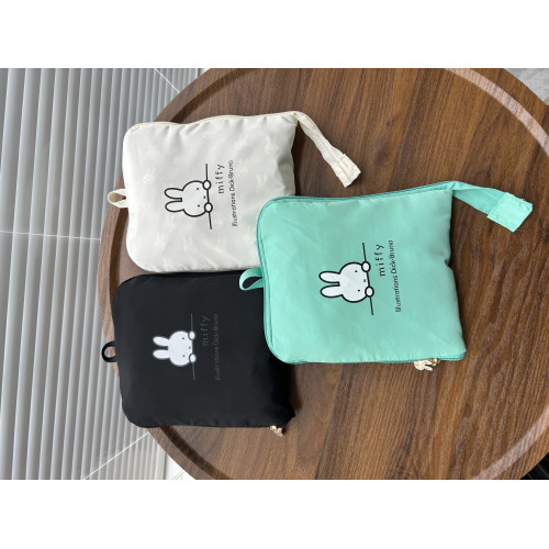 日系可愛米飛兔旅行袋行李包可套拉桿大容量可折曡待産斜背健身包