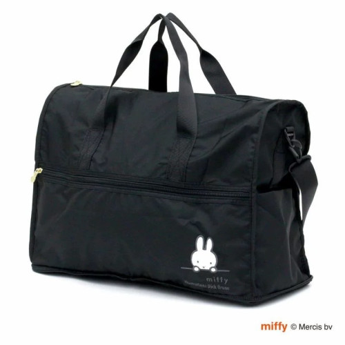 日系可愛米飛兔旅行袋行李包可套拉桿大容量可折曡待産斜背健身包