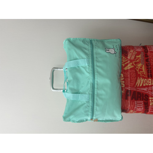 日系可愛米飛兔旅行袋行李包可套拉桿大容量可折曡待産斜背健身包