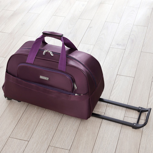 大容量防水行李包可折曡手提帶輪子拉桿包時尚出差登機輕便收納袋