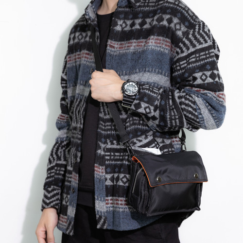 日系復古美式斜後後背包男士單肩包潮牌多功能腰包休閒飛行員小挎包潮