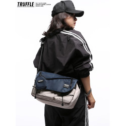 TRUFFLE2026新款單肩斜後後背包男士後後背包大容量挎包女學生郵差包通勤