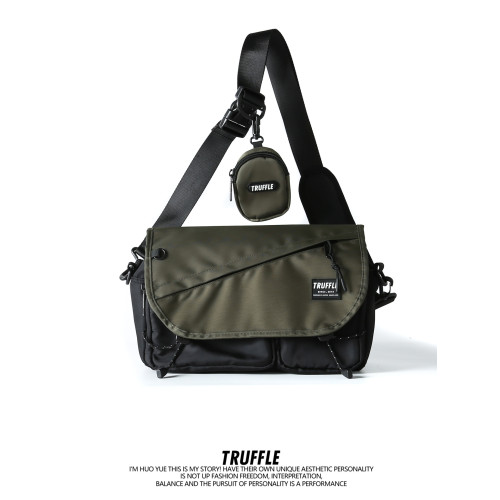 TRUFFLE2026新款單肩斜後後背包男士後後背包大容量挎包女學生郵差包通勤 TRUFFLE2026新款單肩斜後後背包男士後後背包大容量挎包女學生郵差包通勤