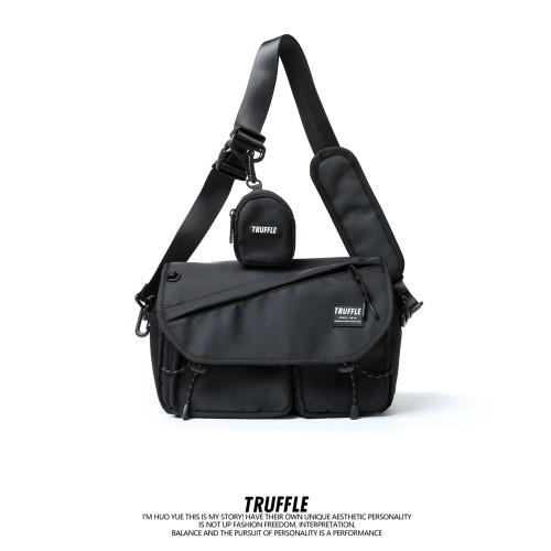 TRUFFLE2026新款單肩斜後後背包男士後後背包大容量挎包女學生郵差包通勤 TRUFFLE2026新款單肩斜後後背包男士後後背包大容量挎包女學生郵差包通勤