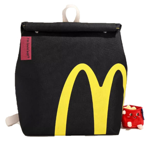 金拱門同款KFC雙肩紙袋後後背包女雙肩包大容量大學生上課休閒聯名款 金拱門同款KFC雙肩紙袋後後背包女雙肩包大容量大學生上課休閒聯名款