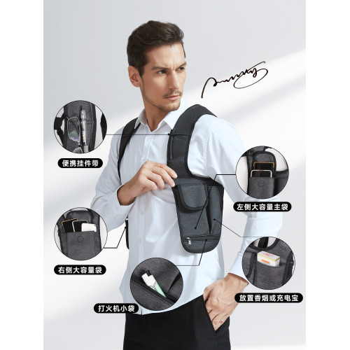 艾飛尼迪戰術包機能馬甲包休閒個性男士包ins潮挎包胸包工裝後後背包