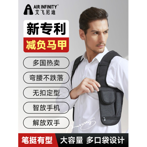 艾飛尼迪戰術包機能馬甲包休閒個性男士包ins潮挎包胸包工裝後後背包