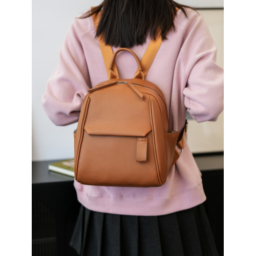 高級感雙肩包女2026新款軟皮純色時尚百搭通勤休閒大容量旅遊後後背包