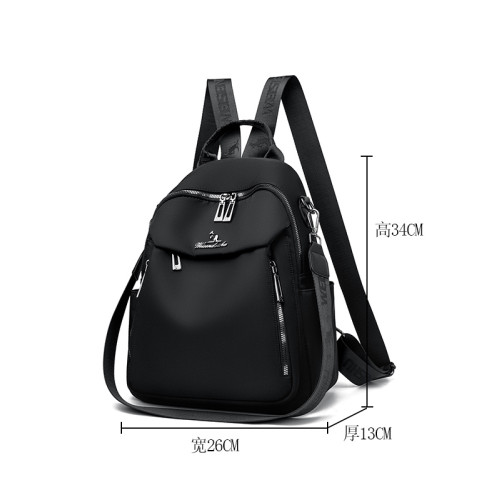 威森袋鼠雙肩包女2025新款尼龍雙肩後後背包時尚旅遊牛津布百搭女士包