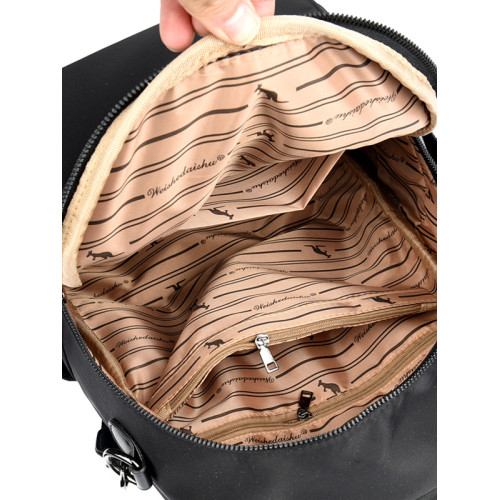 威森袋鼠雙肩包女2025新款尼龍雙肩後後背包時尚旅遊牛津布百搭女士包