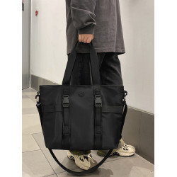 大容量斜後後背包男包潮牌時尚休閒單肩包學生上課手提包電腦包托特包