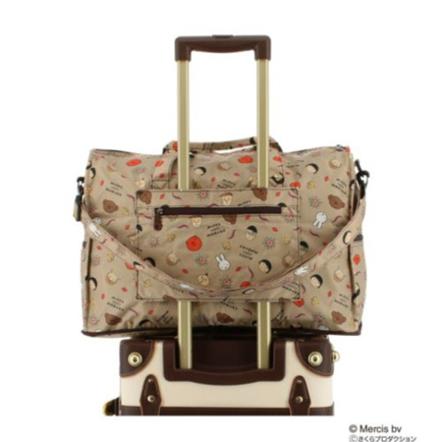 日本新櫻桃小丸子折曡旅行袋卡通可愛收納包大容量手提單肩行李包