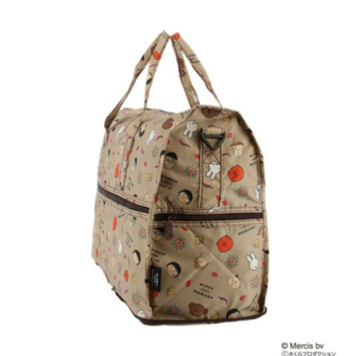 日本新櫻桃小丸子折曡旅行袋卡通可愛收納包大容量手提單肩行李包