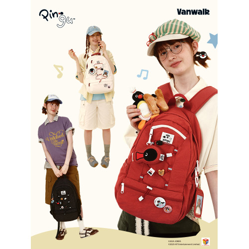 VANWALK Pingu企鵞新款大容量書包高中女生高顔值小衆學生雙肩包 VANWALK Pingu企鵞新款大容量書包高中女生高顔值小衆學生雙肩包