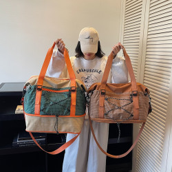 輕便牛津布旅行包出門套拉桿可擴展衣物包健身乾濕分離斜背行李袋