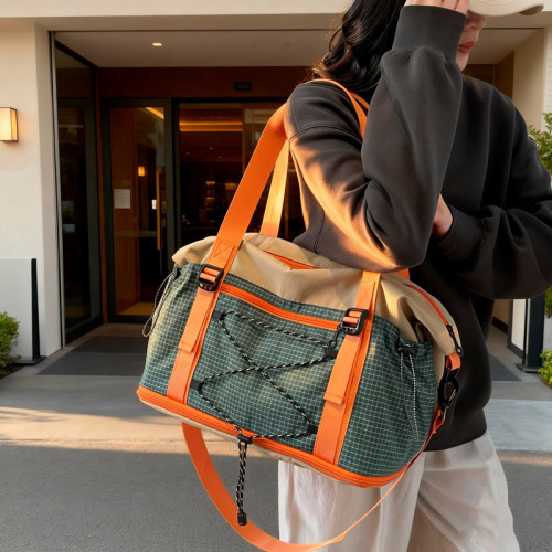 輕便牛津布旅行包出門套拉桿可擴展衣物包健身乾濕分離斜背行李袋