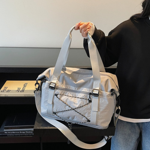 輕便牛津布旅行包出門套拉桿可擴展衣物包健身乾濕分離斜背行李袋