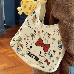 學生通勤托特包帆布包時尚包女手提袋可愛通勤百搭單肩托特大容量