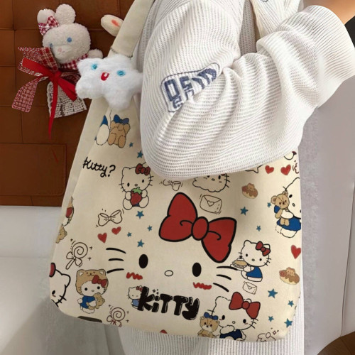 學生通勤托特包帆布包時尚包女手提袋可愛通勤百搭單肩托特大容量