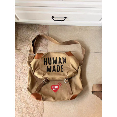 新款HM CANVAS SHOULDER BAG做舊復古軍旅帆布郵差包男女單肩斜背