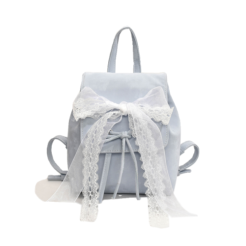 絲絨雙肩小包包女2025新款時尚小衆水桶包書包春夏質感白色旅行包