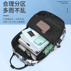 超輕便萬向輪拉桿行李包防水旅行後後背包小拉車可攜式折曡短途旅遊登機